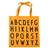 Design Letters Favourite Tote Bag ABC - Orange