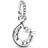 Pandora Good Luck Horseshoe Dangle Charm - Silver/Transparent