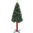 vidaXL Narrow Plastic Spruce with Real Wood & Cones Christmas Tree 180cm