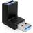 DeLock Angled USB A-USB A 3.0 M-F Adapter