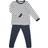 Petit Bateau Boy's Organic Cotton Pyjamas with Sailor Stripes - Marshmallow Smoking/Smoking Blue (A01DE01040)
