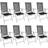tectake Folding Chair in Aluminum 8-pack Garden Dining Chair