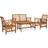 vidaXL 3057983 Outdoor Lounge Set, 1 Table incl. 2 Chairs & 1 Sofas