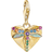Thomas Sabo Charm Club Heart With Dragonfly Charm Pendant - Gold/Multicolour