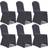 vidaXL Stretch 6-pack Loose Chair Cover Grey