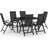 vidaXL 3070637 Patio Dining Set, 1 Table incl. 6 Chairs
