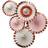 Ginger Ray Decor Fan Rose Gold/Pastel Pink 5-pack