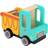 Small Foot 12009 Wooden Dump Truck FSC 100 % Certified Loadable Safety Tilting Device with 3 Building Blocks Toy Multi-Coloured