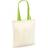 Westford Mill Bag For Life Contrast Handles - Natural/Lime Green