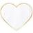 PartyDeco Paper Napkins Heart in White and Gold Pack of 20 Heart Napkins Napkins Heart