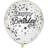 Unique Party 58285 Foil Silver Glittering Birthday Confetti Balloons, Pack of 6
