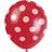 Unique Party 57592 12" Latex Red Polka Dot Balloons, Pack of 6
