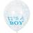 Unique Party 58111 Blue Baby Shower It's A Boy Confetti Latex Balloons 12" 6 Pcs, One Size