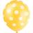 Vegaoo 6 gula ballonger med vita prickar Kalasdekor