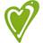 Heart, size 55x45 mm, thickness 2 mm, lime green, 10 pc/ 1 pack