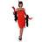 Partychimp Karnival 81026 1920's Red Flapper Dress Costume, Women, Medium