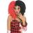 Bristol Novelty Womens/Ladies Crazy Girl Wig (One Size) (Black/Red)