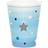 Creative Party PC322234 Blue One Little Star Paper Cups, 8 Pcs