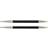 Knitpro KP41305 4 mm Karbonz Interchangeable Normal Circular Needles, Black and Silver