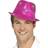Smiffys Light Up Sequin Trilby Hat Pink