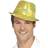 Smiffys Light Up Sequin Trilby Hat Gold