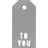 Manila Tags, TO YOU, size 5x10 cm, 300 g, silver, 15 pc/ 1 pack