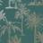 Dutch Wallcoverings Wallpaper Tropical Trees Teal and Silver