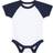 Larkwood Baby's Essential Short Sleeve Baseball Bodysuit - White/Navy