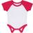 Larkwood Baby's Essential Short Sleeve Baseball Bodysuit - White/Fuchsia