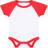 Larkwood Baby's Essential Short Sleeve Baseball Bodysuit - White/Red