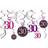 Amscan 9900597 30th Birthday Glittery Pink Swirl Decorations(12 Piece) -1 Pack
