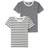 Petit Bateau Boy's Stripe T-shirt 2-pack - White/Navy (A01FS-00)