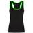 Tridri Panelled Fitness Vest Women - Black/Lightning Green
