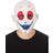 Bristol Novelty Unisex Adult Realistic Clown Halloween Mask (One Size) (White/Red/Blue)