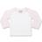 Larkwood Baby's Long Sleeved Baseball T-shirt - White/Pale Pink