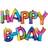 Amscan Regnbågsfärgad Happy B-day Folieballong
