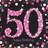 Amscan 50 år Servetter Sparkling pink
