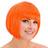 Wicked Costumes Ladies Neon Orange Diva Bob Fringe Wig 80's