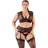 Cottelli Collection Bra and Suspenders Set Plus Size