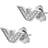 Emporio Armani Signature Eagle Earrings - Silver/Transparent