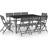 vidaXL 3073495 Patio Dining Set, 1 Table incl. 8 Chairs