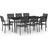 vidaXL 3073519 Patio Dining Set, 1 Table incl. 8 Chairs