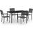 vidaXL 3073516 Patio Dining Set, 1 Table incl. 4 Chairs