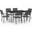 vidaXL 3073517 Patio Dining Set, 1 Table incl. 6 Chairs