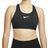 Nike Dri-FIT Swoosh High-Support Non-Padded Adjustable Sports Bra - Black/Dark Smoke Grey/White