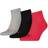 Puma Quarter Training Ankle Socks 3-pack Unisex - Black/Red/Grey
