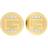 Guess G Solitaire G Coin Stud Earrings - Gold/Transparent
