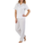Slenderella Dobby Dot Short Sleeve Tailored Pyjama - White