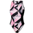 Zone3 Women's High Neck Swim Suit - Pink/Black/White