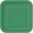 Unique Party 31871 9" Square Dinner Plates Emerald Green Color Theme 14ct, Pack of 14